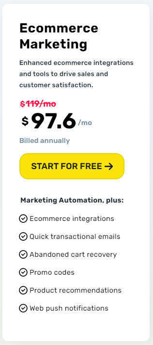 GetResponse Review: Ecommerce Marketing Pricing Plan