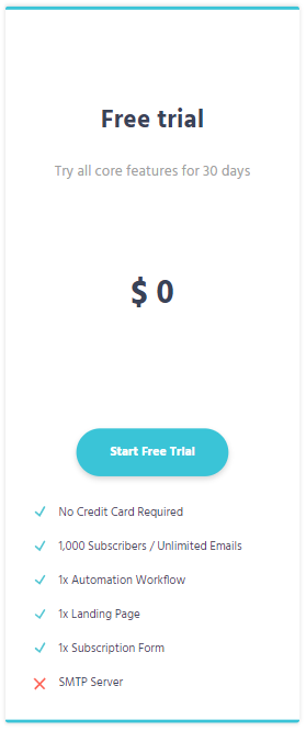 Moosend Review: Free Plan