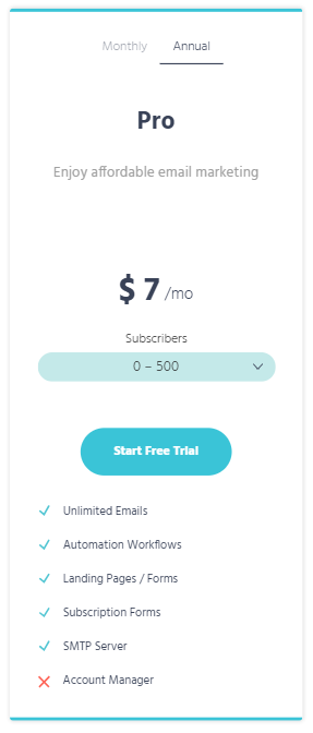 Moosend Review: Pro Plan